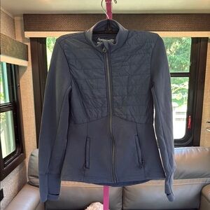 Avalanche Blue Puffer Jacket with High Collar size Small